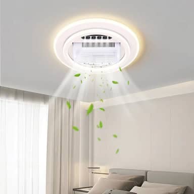 110-220V, 2 em 1 Ventilador de Teto, Para10-18m², Ventilador de Teto com Controle Remoto, Ventilador teto, Com Controle Remoto, 3000-6000K, 3 Cores de Luz