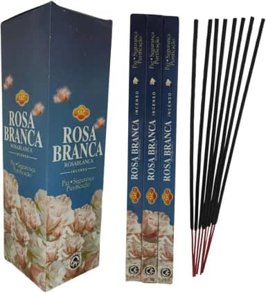 Incenso Indiano Sac Rosa Branca - Amor e Pureza 3 Caixinhas