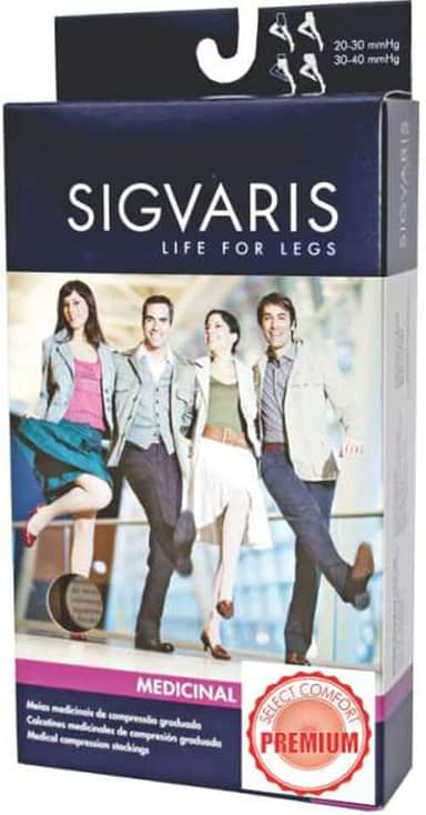 Meia 3/4 Select Comfort Ponteira Aberta 20-30 mm, Bege, Médio, Sigvaris