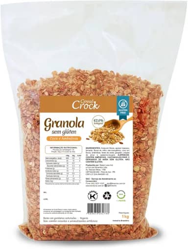 Granola Coco e Amêndoas (com aveia sem glúten) Cereal Crock 1kg