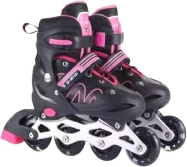 Patins Roller Inline 4 Rodas Skates Ajustavél com Rodas Iluminadas Jovens e Adultos, Para iniciantes, Adequado para uso Interno e Externo Roller Quad