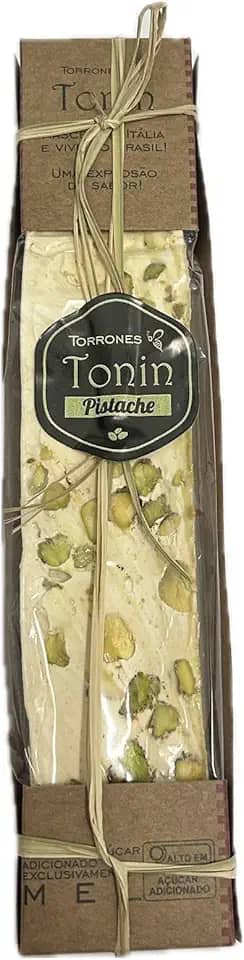 Torrones Tonin Torrone Artesanal de Pistache, Sem Conservantes, Doce Italiano Premium, 100g