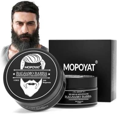 Bálsamo para Barba e Bigode, Natural com Bergamota, 3.38oz, Vegano, Biodegradável, para Crescimento e Hidratação