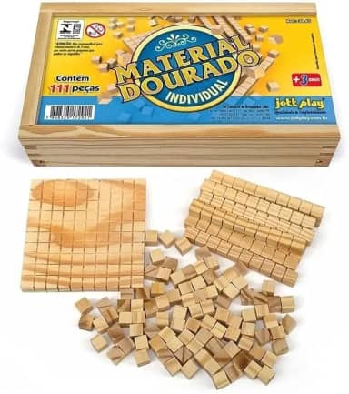 Aveeno Material Dourado 111 Peças Madeira Pedagógico Montessori