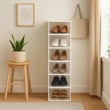 Sapateira Vertical Empilhável 6 Andares Desmontável Resistente