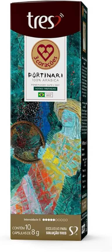 Cápsula de Café Portinari Peneirando Café 1957 TRES 3 Corações 10 unid