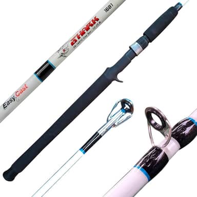 Vara Shark para Carretilha Inteiriça Maciça Ação Rápida 25lb 1.68m