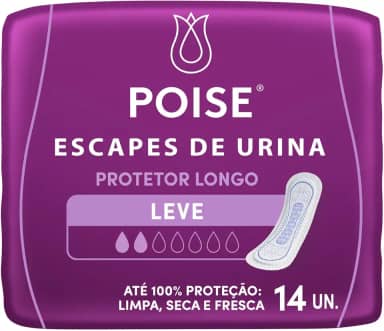 Poise® Protetor Diário para Escapes de Urina Longo Leve 14un