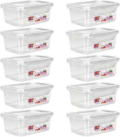 Kit 10 Potes Marmita Fitness 750ml Travas Freezer Microondas