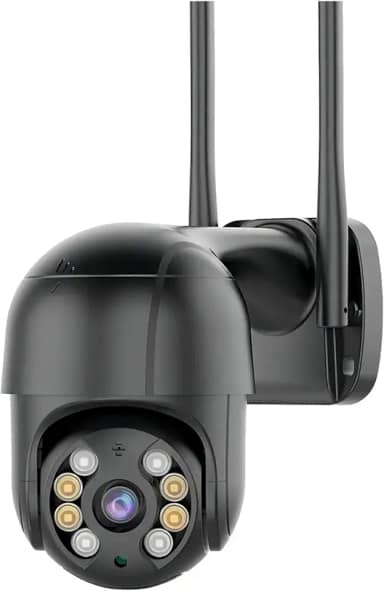 Câmera De Segurança Wi-fi Externa À Prova D'água Full Hd Gira 360 Bivolt (PRETA)