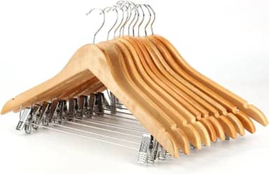 Cabide Madeira com Presilha Variações (20, Marfim)