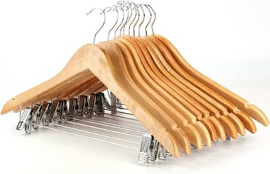 Cabide Madeira com Presilha Variações (20, Marfim)