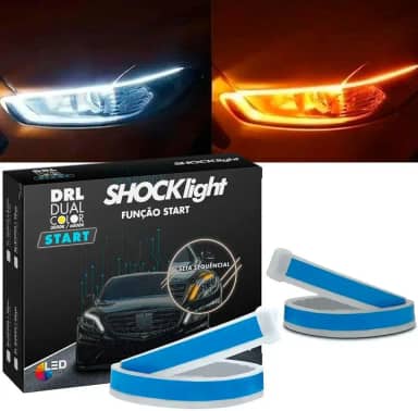 Fita de Led Dual Color DRL Shocklight Farol Dianteiro 45cm