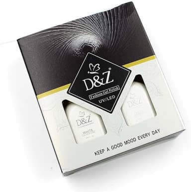 Kit esmalte em gel Francesinha D&Z Branco E Renda