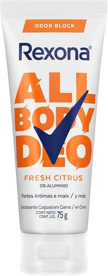 Rexona All Body, Desodorante Corporal em Creme, Para o Corpo Todo, Fresh Citrus 75g
