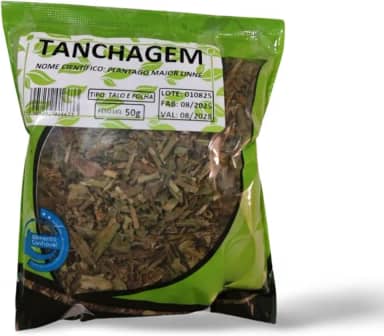 Tanchagem Folha 50g | Chá Natural para Vias Respiratórias, Garganta e Digestão