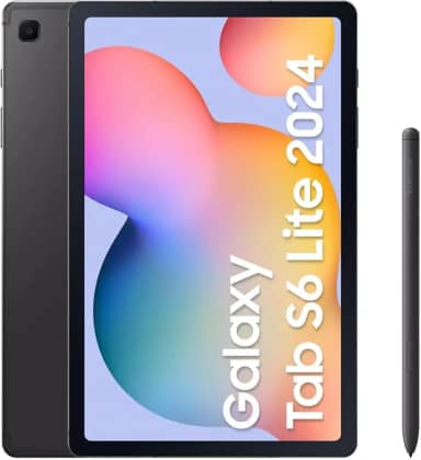 SAMSUNG Galaxy Tab S6 Lite 2024 WiFi modelo 10,4 polegadas (sem chamadas ou texto) versão região latina com S Pen 7040 mAh 8MP (cinza Oxford SM-P620NZAETPA, 128 GB + 4 GB)