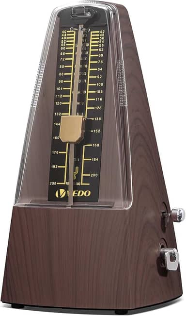 KINGSTER VEDO Metrônomo mecânico,Núcleo mecânico de cobre formato clássico, batida precisa, vários modos de batida, adequado para piano, guitarra, bateria, violino, bateria,saxofone madeira som alto