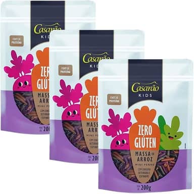 Kit com 3 Pacotes de Mini Penne de 200g cada - Casarão Kids