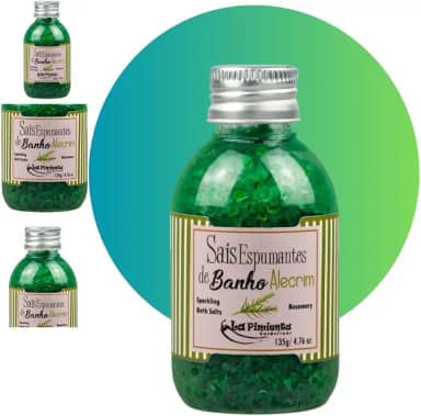Sais de Banho Para Banheira Hidromassagem e Spa Alecrim - 135g - La Pimienta