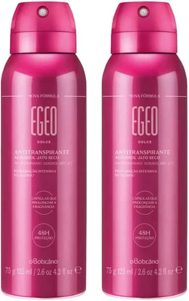 Desodorante Feminino Egeo Dolce Boticário Kit Com 2 Unidades
