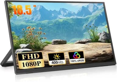 Monitor Portátil 18,5'', FHD 1080P, Suporta Duas Interfaces USB-C/HDMI, Plug And Play, Alto Contraste 1000:1, Monitor Portatil para Notebook, Computadores, Celular, para PS, Segunda Tela