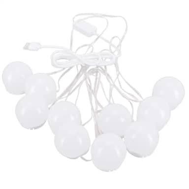 10 lâmpadas de LED coladas no kit de luz de espelho de LED Lâmpada de espelho cosmético Plugue USB para maquiagem Luz de maquiagem para banheiro Espelho de parede Conjunto de penteadeira no camarim