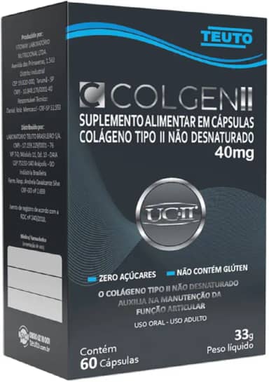 Colgen II c/60 40mg colágeno tipo 2 não desnaturado