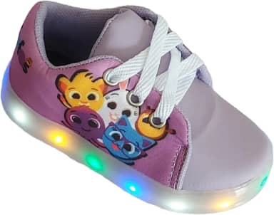 Tenis Infantil Menina Menino Baby Desenho LED Luzinha Personagens