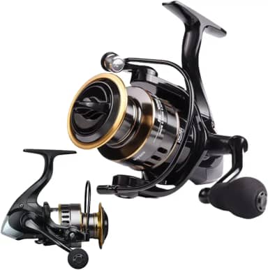 MOLINETE DE PESCA PESADA ALTO MAR HE 6000-14 ROLAMENTOS - DRAG:14KG - CARRETEL ALUMINIO