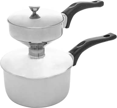 LYOR - Cuscuzeira Individual de Aço Inox 25cm x 12cm x 17,5cm