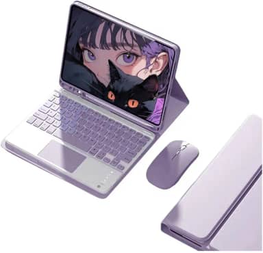Capa Tablet + Teclado + Mouse Para iPad Pro 11 Polegadas (Lavender Grey, teclado de toque)