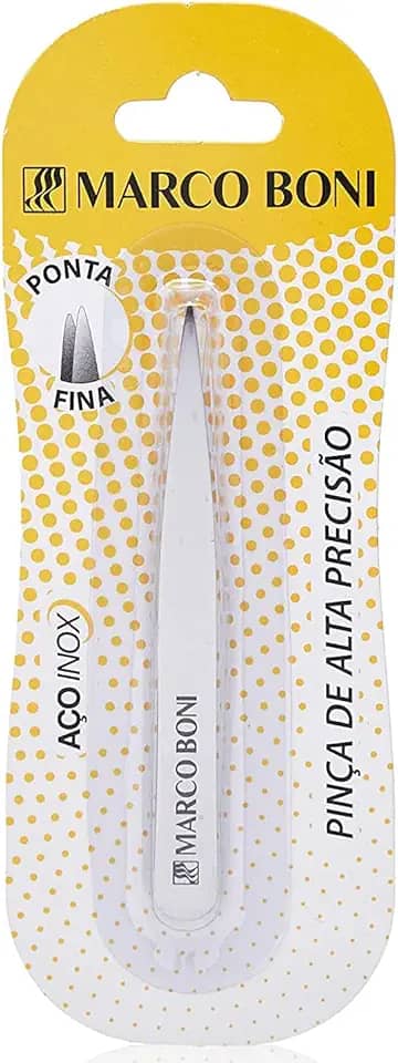 Pinça de Precisão, Ponta Fina, Aço Inox, 6004B, Marco Boni, 1 Unidade