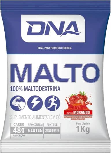 Malto Dextrina 1kg Sabor Morango - Dna Suplementos