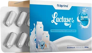 Lactase Enzima Digestiva Para Alimentos Lácteos 10.000 UFCC 30 Cápsulas Fitoprime