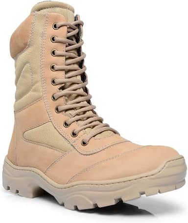 Bota Coturno Militar Policia PM Tatico Infantaria em Couro Conforto com Palmilha em Gel