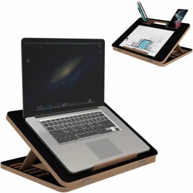 Suporte Para Notebook Desenho Leitura Prancheta Multiuso Ajust�vel Mdf Preto