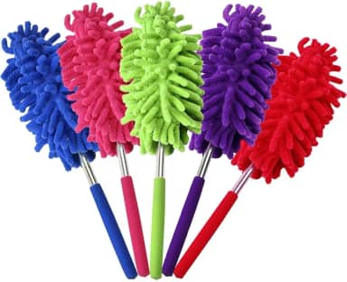 Espanador de Pó Microfibra Extensível Elestrostático Lavável Limpa Poeira