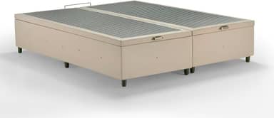 Box Baú Premium Linho Bege Queen