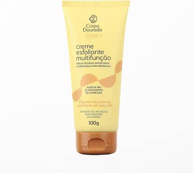 Corpo Dourado Esfoliante Creme para Áreas Escuras 100ml | Clareia e Ilumina | Niacinamida e Extrato de Alcaçuz