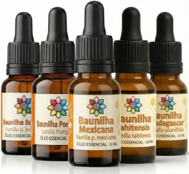 Kit Coleção Óleo Essencial Baunilhas do Mundo: A Experiência Sensorial Definitiva (5 Origens Raras)