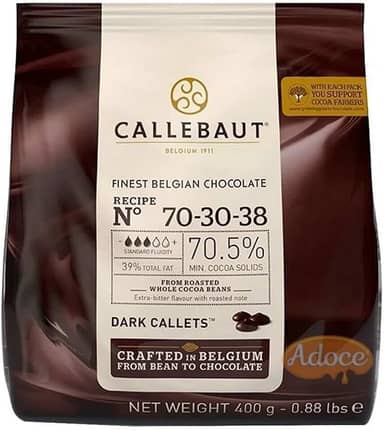 Gotas de Chocolate Meio Amargo 70,5% Cacau 70-30-38 400g - Callebaut