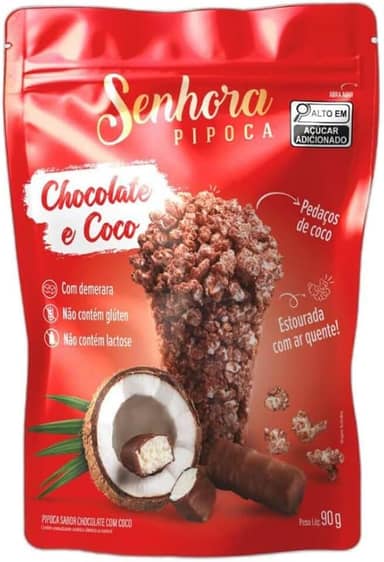 Pipoca Gourmet Chocolate e coco 90g