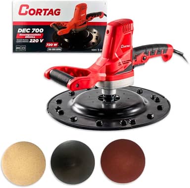 Cortag Desempenadeira Elétrica para Reboco Dec-700, 720w Parede Textura Revestimento Massa Corrida Calfino - 220v