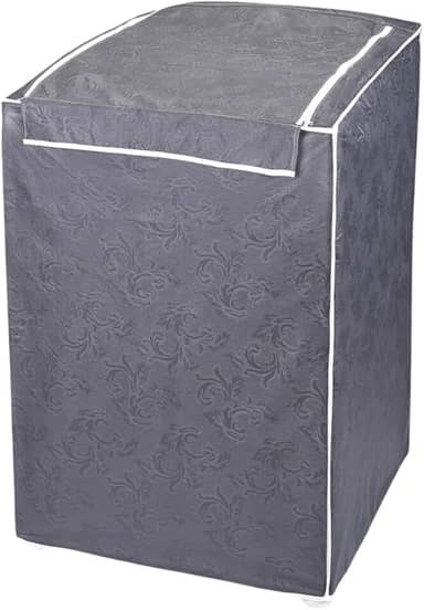 "Capa Para Maquina De Lavar Brastemp Eletrolux Consul 12Kg 13Kg 14Kg 15Kg 16Kg 17Kg Impermeável Flanelada Com Zíper Proteção UV Material Super Resistente E Perolizado de Alta Qualidade" (Cinza)