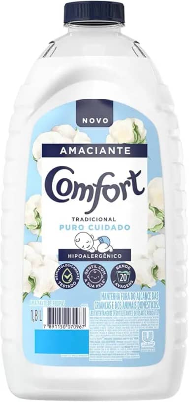 Comfort Amaciante Diluído Tradicional Puro Cuidado 1.8L