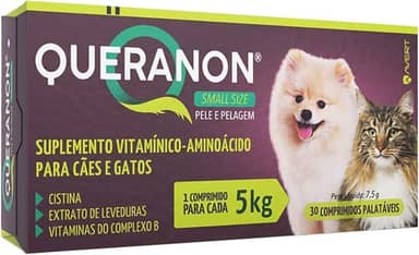 Suplemento Vitamínico Queranon para cães raças pequenas, AVERT, 30 comprimidos