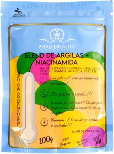 PhálleBeauty Argila Em Pó Blend De Argilas + Niacinamida Phállebeauty 100 G