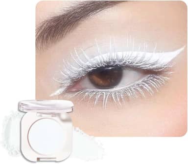 Maquiagem de sombra única branca fosca, sombra em pó creme neutro para mulheres, paleta de sombras individuais fosca branca pigmentada à prova d'água, sombras para ojos, sombras monocromáticas