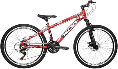 Bike Estilosa Aro 26 Ideal Para Grau e Manobras Suspensão Dianteira Reforçada Estilo Freeride Full Modelo KOG Com 18 Velocidades